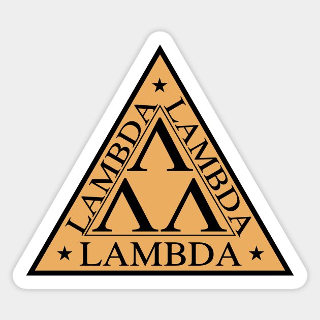 Lambda Crest Sticker by BigOrangeShirtShop